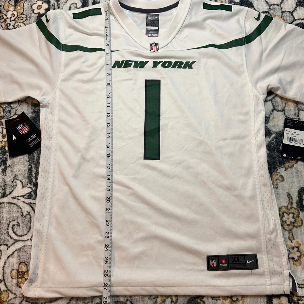 Nike NFL‎ New York Jets Ahmad Sauce Gardner Game White Jersey Youth XLarge NWT